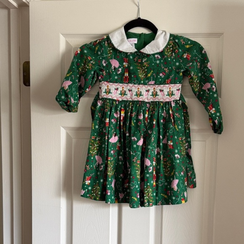 Green Holiday Kids Dress